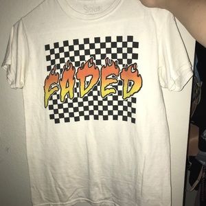White “faded” t shirt